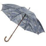 Parapluie canne imprim&eacute; feuillage