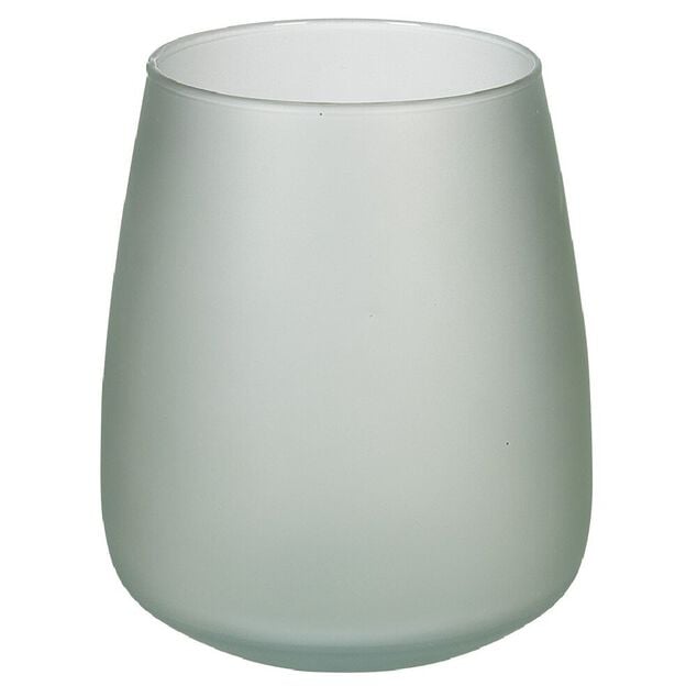 Vase Pampa en verre vert mat