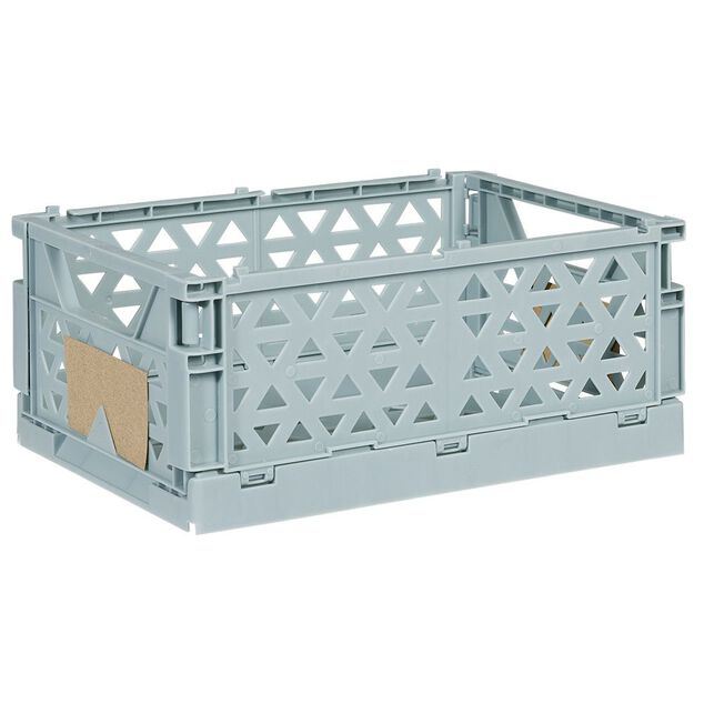 Caisse pliable polypropyl&egrave;ne 24x17x10cm bleu