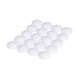 Lot de 20 bougies flottantes cire blanche Ø4,5cm