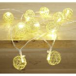 Guirlande lumineuse 10 LED blanc chaud 1,2m