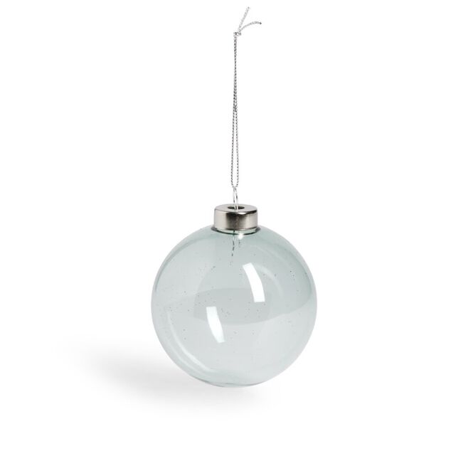 Boule de No&euml;l en verre bor&eacute;al &Oslash;8cm (3 mod&egrave;les)