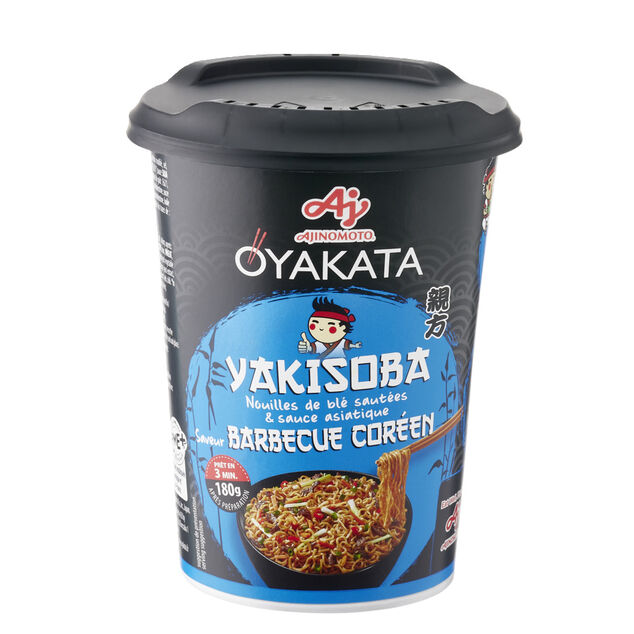 Nouilles instantan&eacute;es de bl&eacute; saut&eacute; et sauce asiatique Barbecue cor&eacute;en 180gr