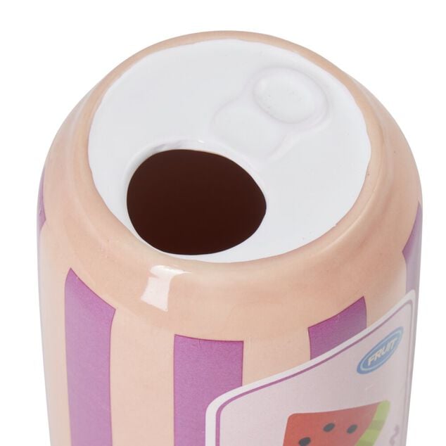 Vase c&eacute;ramique forme canette jus de fruit &Oslash;7x11,5cm (2 mod&egrave;les)