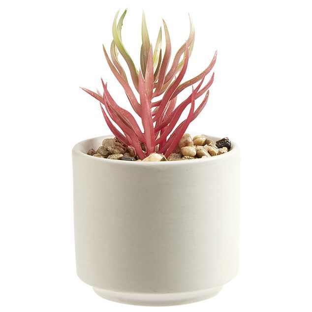 Plante artificielle avec pot c&eacute;ramique