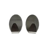 Crochet adhésif acier x2 Ø2,5cm gris