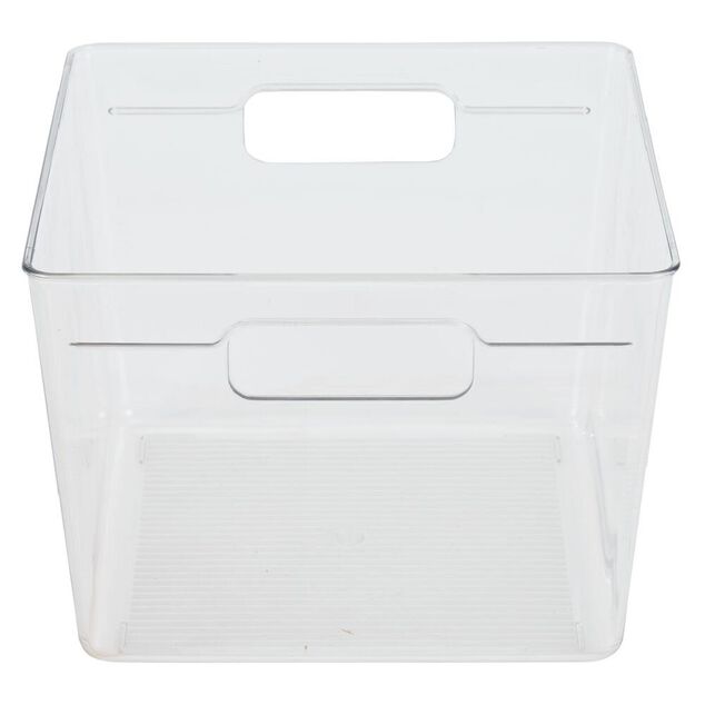 Bac de rangement carr&eacute; transparent pour frigo 5,5L