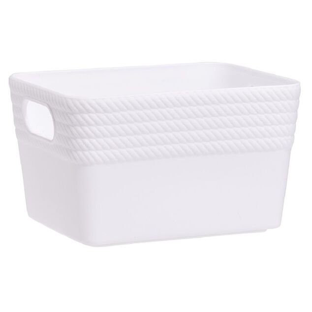 Bo&icirc;te plastique blanc 14x11xH8,5cm