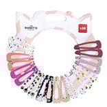 Lot de 20 barrettes clips multicolores