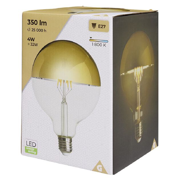 Ampoule d&eacute;co dor&eacute;e G125 E27