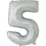 Ballon chiffre 5 en aluminium