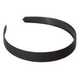 Serre t&ecirc;te plastique fin noir mat