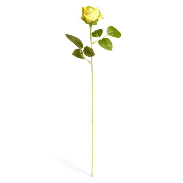 Fleur artificielle rose jaune H51cm