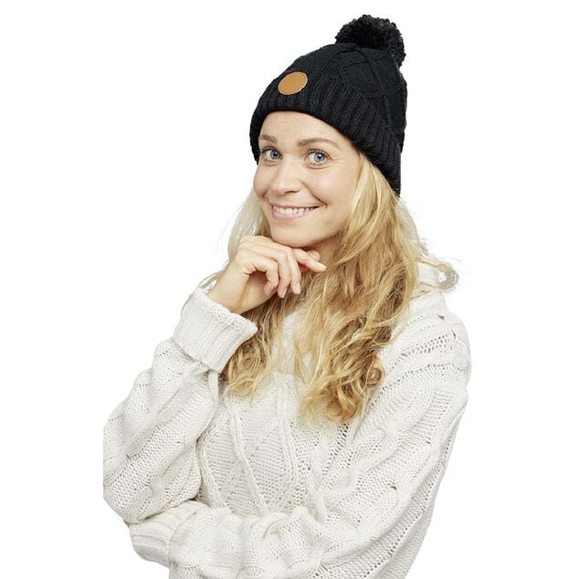 Bonnet &agrave; pompon amovible x3