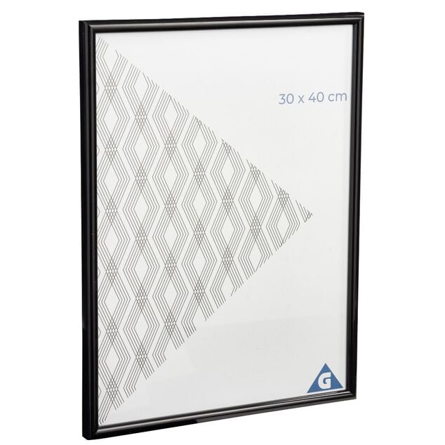 Cadre photo plastique noir 31x41cm pour photo 30x40cm