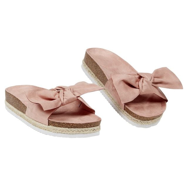 Mules Femme tissu rose avec noeud T36-40