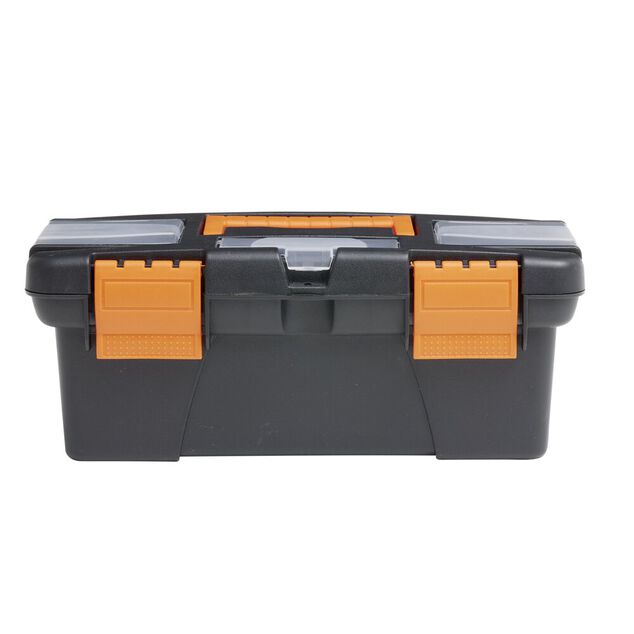 Boîte à outils en plastique noir et jaune 25x10xH13cm