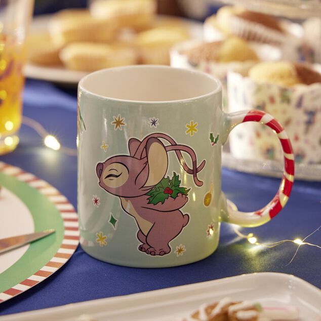 Mug No&euml;l Disney Stitch porcelaine 350ml (2 mod&egrave;les)
