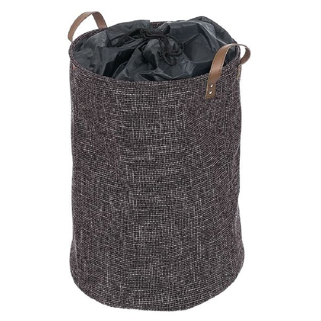 Panier à linge rond gris 56L