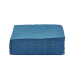 Serviette carr&eacute; unie bleu canard 2 plis en papier x50