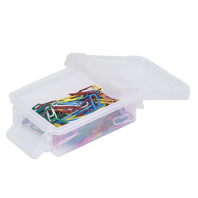 Mini boîte en plastique transparent fermeture clips 0,20L x2
