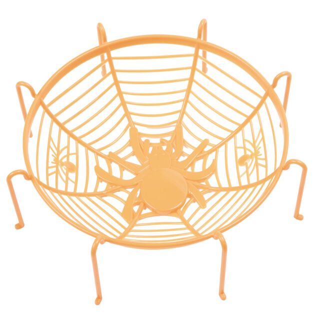 Bol &agrave; bonbons araign&eacute;e popypropyl&egrave;ne &Oslash;32xH8cm (2 mod&egrave;les noir ou orange)