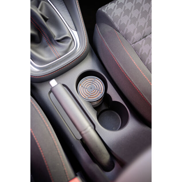 Désodorisant pour voiture x2 forme ronde senteur citron Ø7xH3,5cm