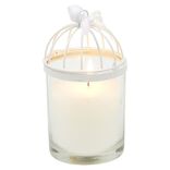 Bougie cage &agrave; oiseau blanc