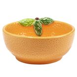 Bol dolomite forme orange &Oslash;11,5xH5cm