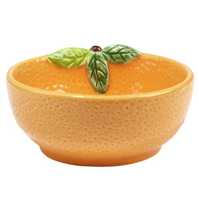 Bol dolomite forme orange &Oslash;11,5xH5cm
