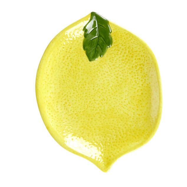 Plat forme citron dolomite jaune 23x18xH2,5cm