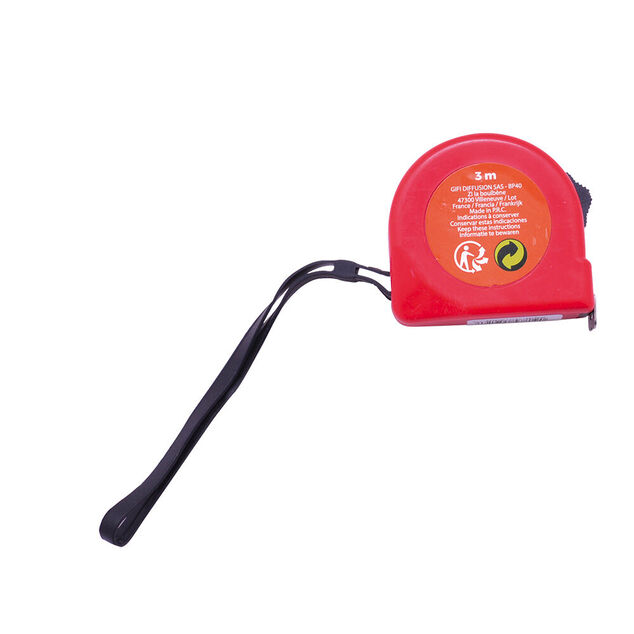 M&egrave;tre en plastique rouge L 3m