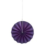 Suspension rosace papier violet x3