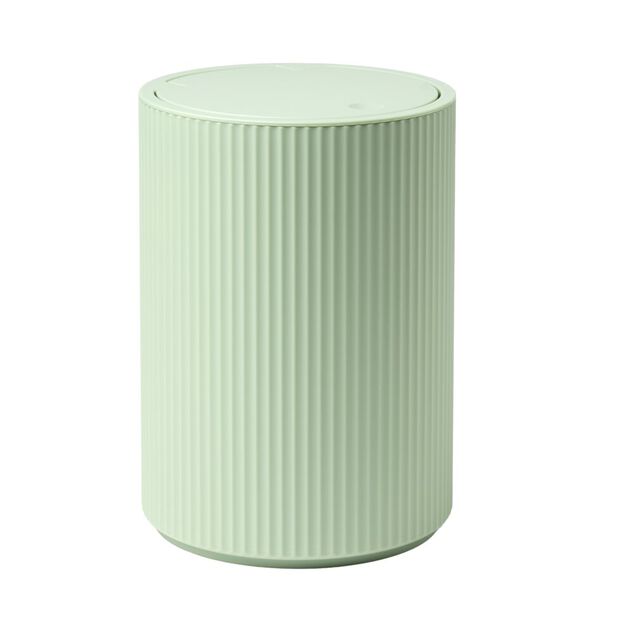 Poubelle salle de bain 5L plastique stries &Oslash;18,5xH24cm (3&nbsp;mod&egrave;les)
