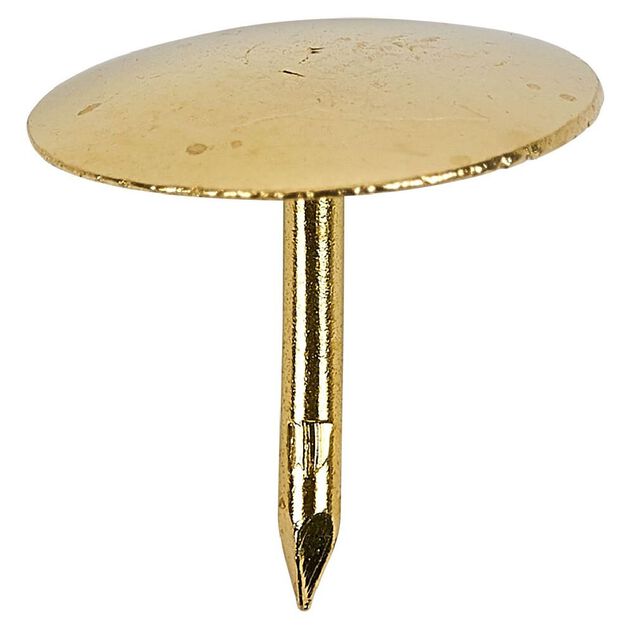 Bo&icirc;te de 100 punaises plates m&eacute;tal dor&eacute;