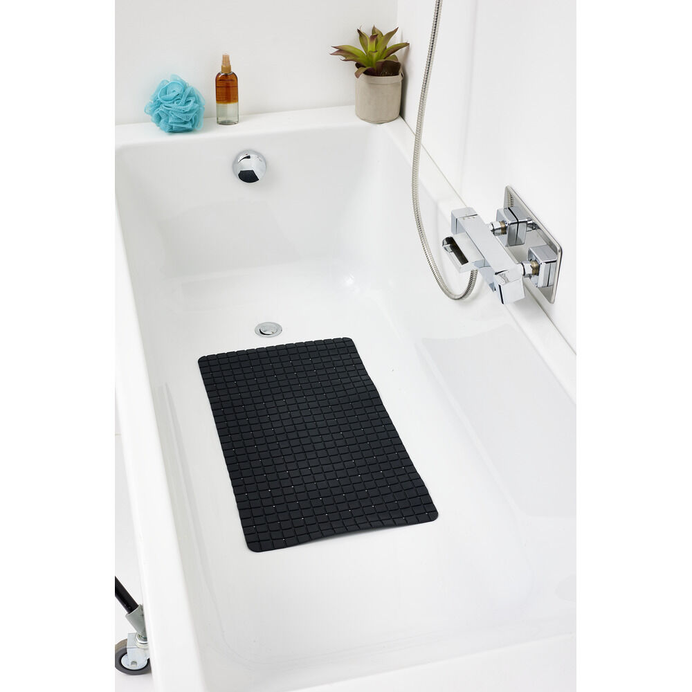 Tapis De Bain Antidérapant, Rectangulaire 80 X 40 Cm, En Loofah, Avec Drainage, Pour Sols Humides Gris 98354717 - 7