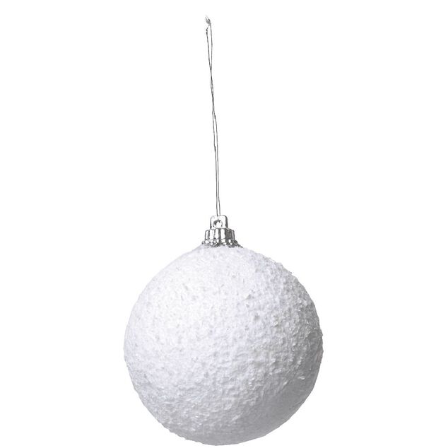 Boule de No&euml;l imitation neige &Oslash;6cm x24