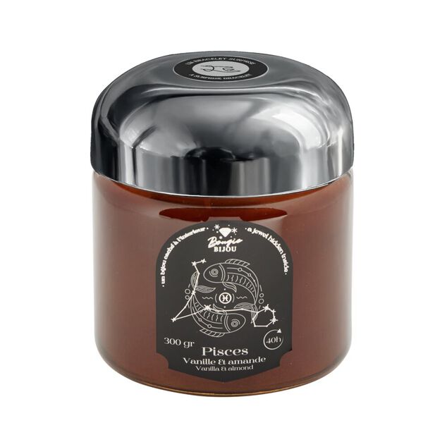 Bougie bijoux bracelet astrologie argent&eacute; verre parfum&eacute;e &Oslash;8xH10,5cm (12 mod&egrave;les)