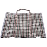 Sac de course quadrillage rouge noir blanc 68x15xH68cm