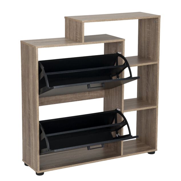 Range chaussures bois Markus 12 paires 86,5x24xH92cm