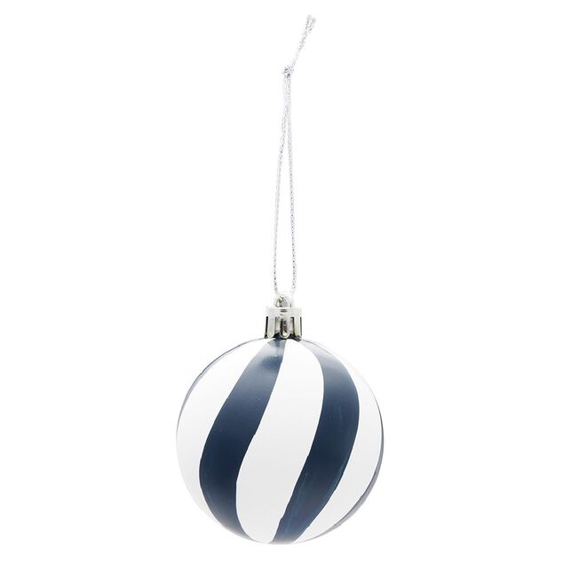 Boule de No&euml;l bleu et blanc &Oslash;6 cm