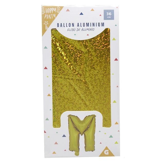 Ballon lettre M en aluminium