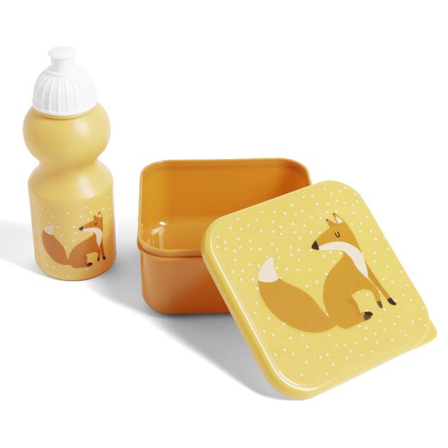 Lunchbox enfant 720ml avec gourde 350ml et sac de transport renard orange