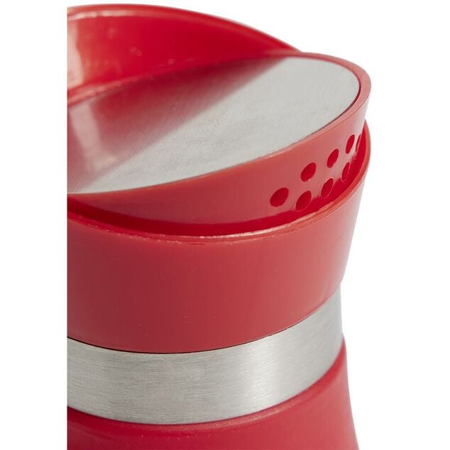Sali&egrave;re et poivri&egrave;re 130ml verre et plastique rouge