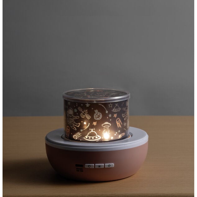 Veilleuse projecteur lumineux rotatif - 2 mod&egrave;les espace ou oc&eacute;an