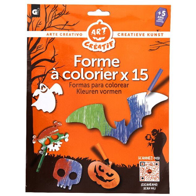 Kit coloriage forme Halloween x15