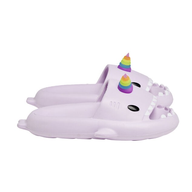 Chaussons requin licorne caoutchouc violet 40/41