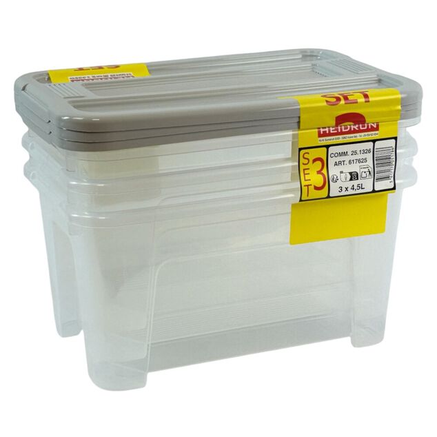 Box de rangement 4,5L x3