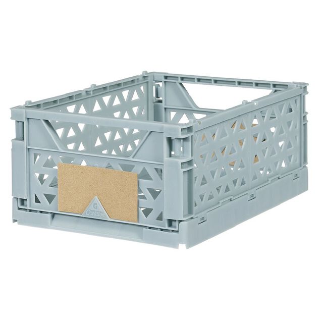 Caisse pliable polypropyl&egrave;ne 17x12x7.5cm bleu