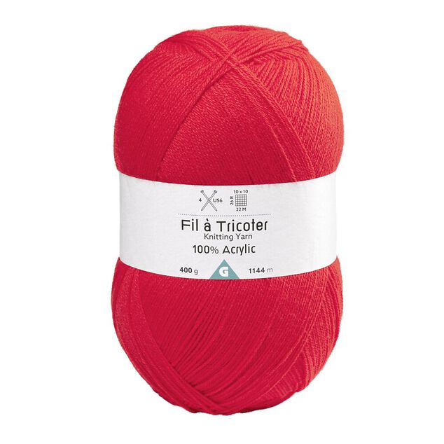 Fil &agrave; tricoter acrylique pelote 400gr - 4 mod&egrave;les
